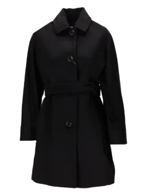 Max Mara Manuela ベルテッド コート | ブラック | FARFETCH JP