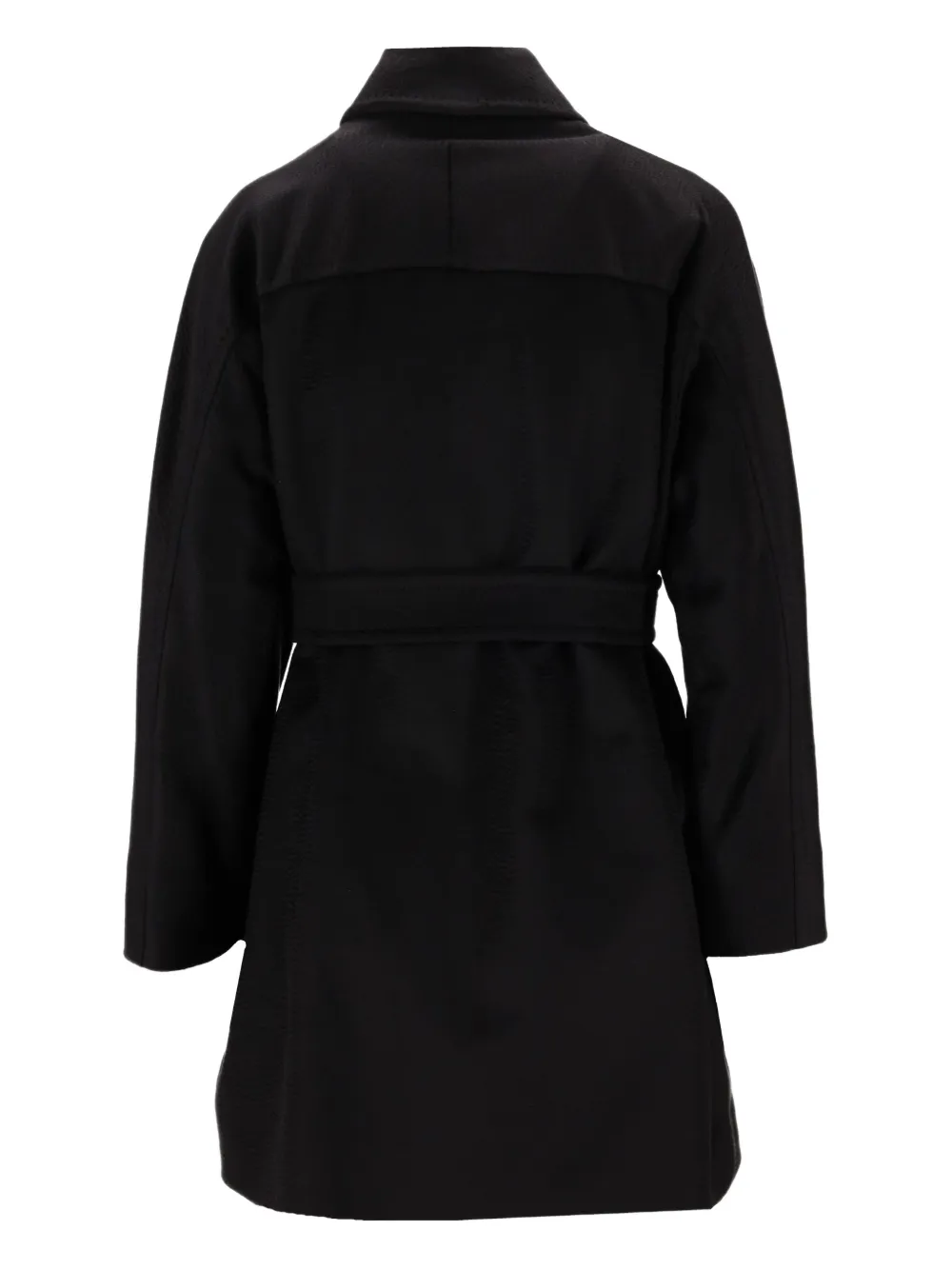 Max Mara Filato jas met ceintuur Zwart