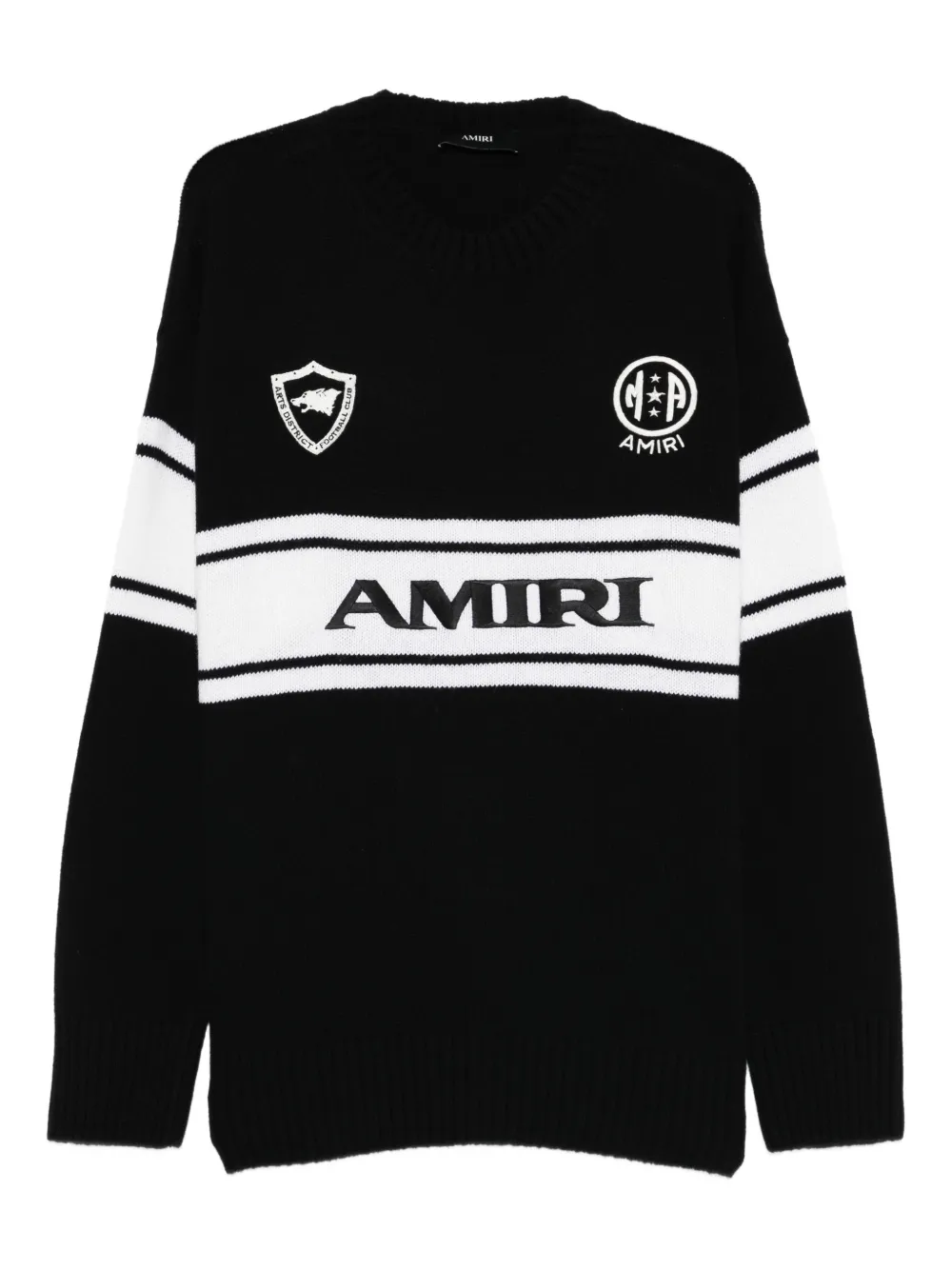 AMIRI logo stripe sweater - Nero