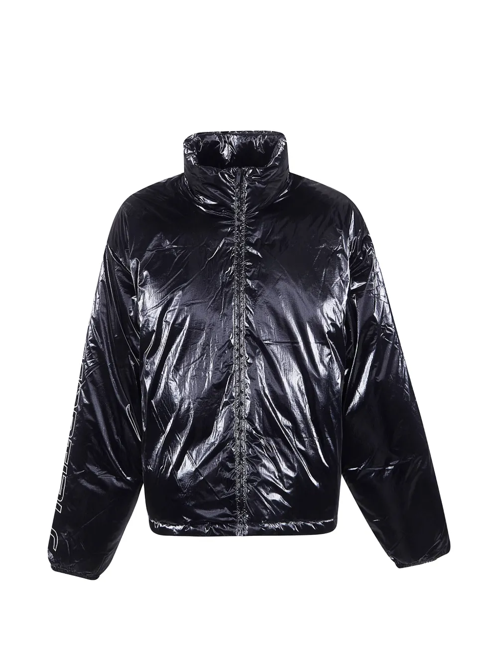 FEAR OF GOD ESSENTIALS metallic-effect funnel jacket - Schwarz