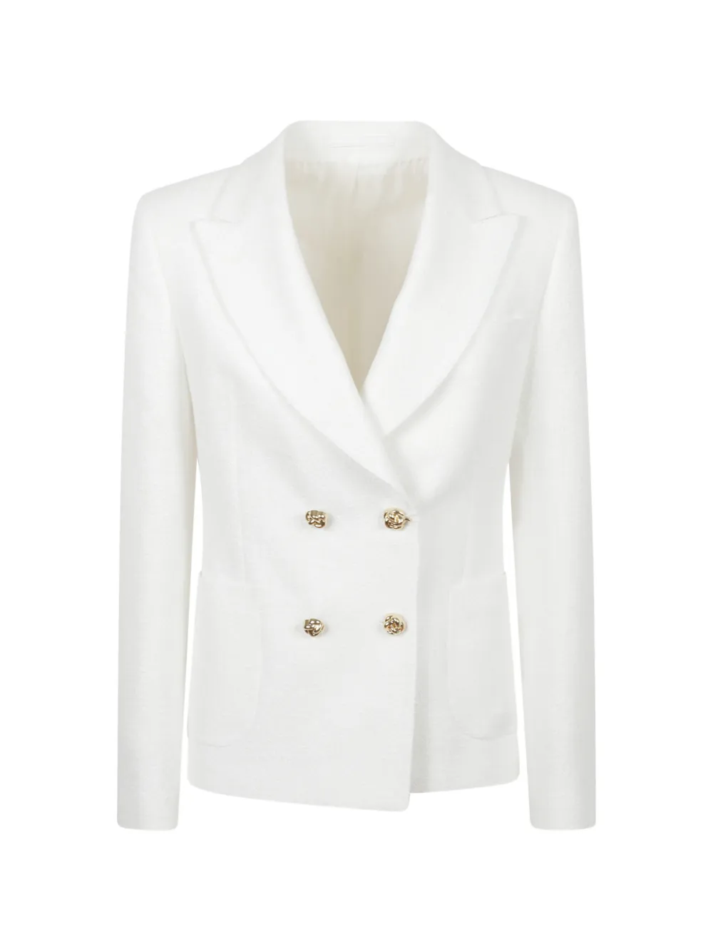 Tagliatore Coral double-breasted textured blazer - Bianco