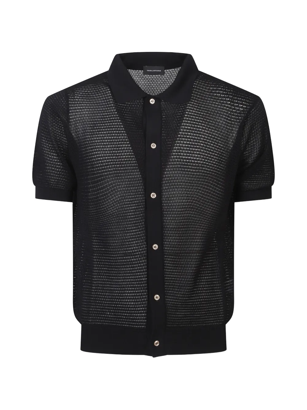 Tagliatore buttoned mesh shirt - Black