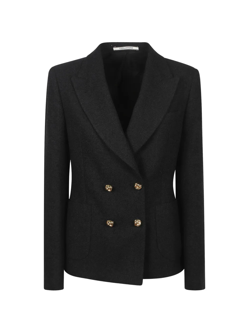 Tagliatore Coral double-breasted textured blazer - Schwarz