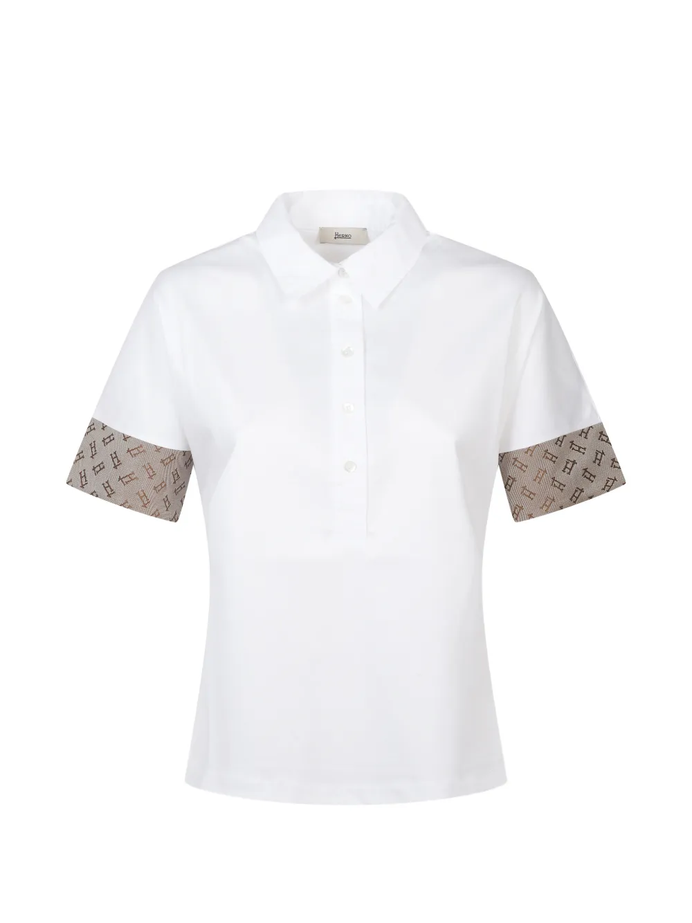 Herno short-sleeve polo top - Bianco