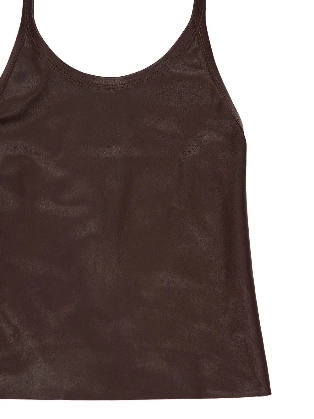  Stouls Cherry Halter-neck Leather Top - Brown 