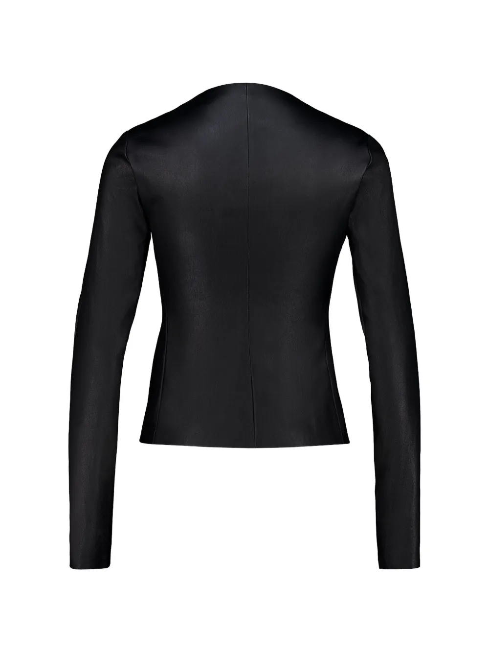 Stouls Imany Long-sleeve Leather Top in Black, view 2