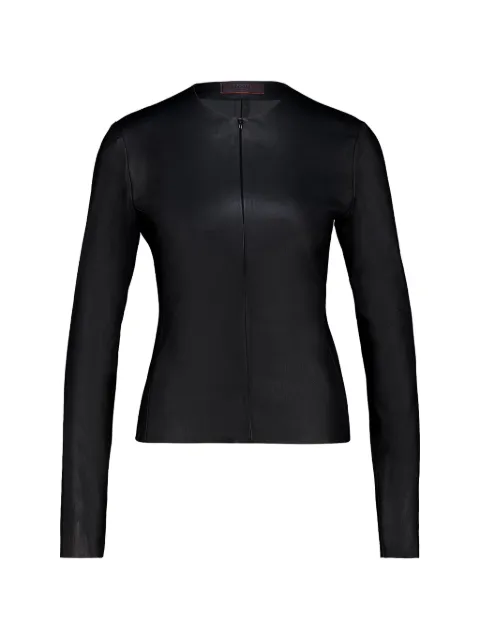 Stouls Imany long-sleeve leather top