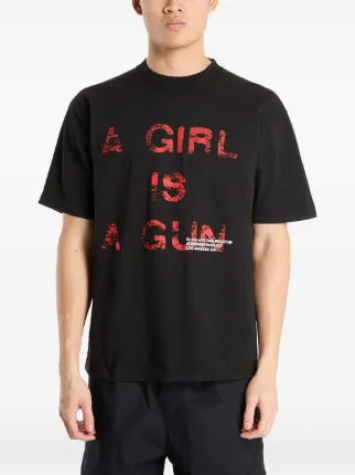 s*o様 GIRL IS A GUN T-SHIRT XXL PLEASURES Pleasures x Footshop Exclusive A Girl Is a Gun T-shirt | Black