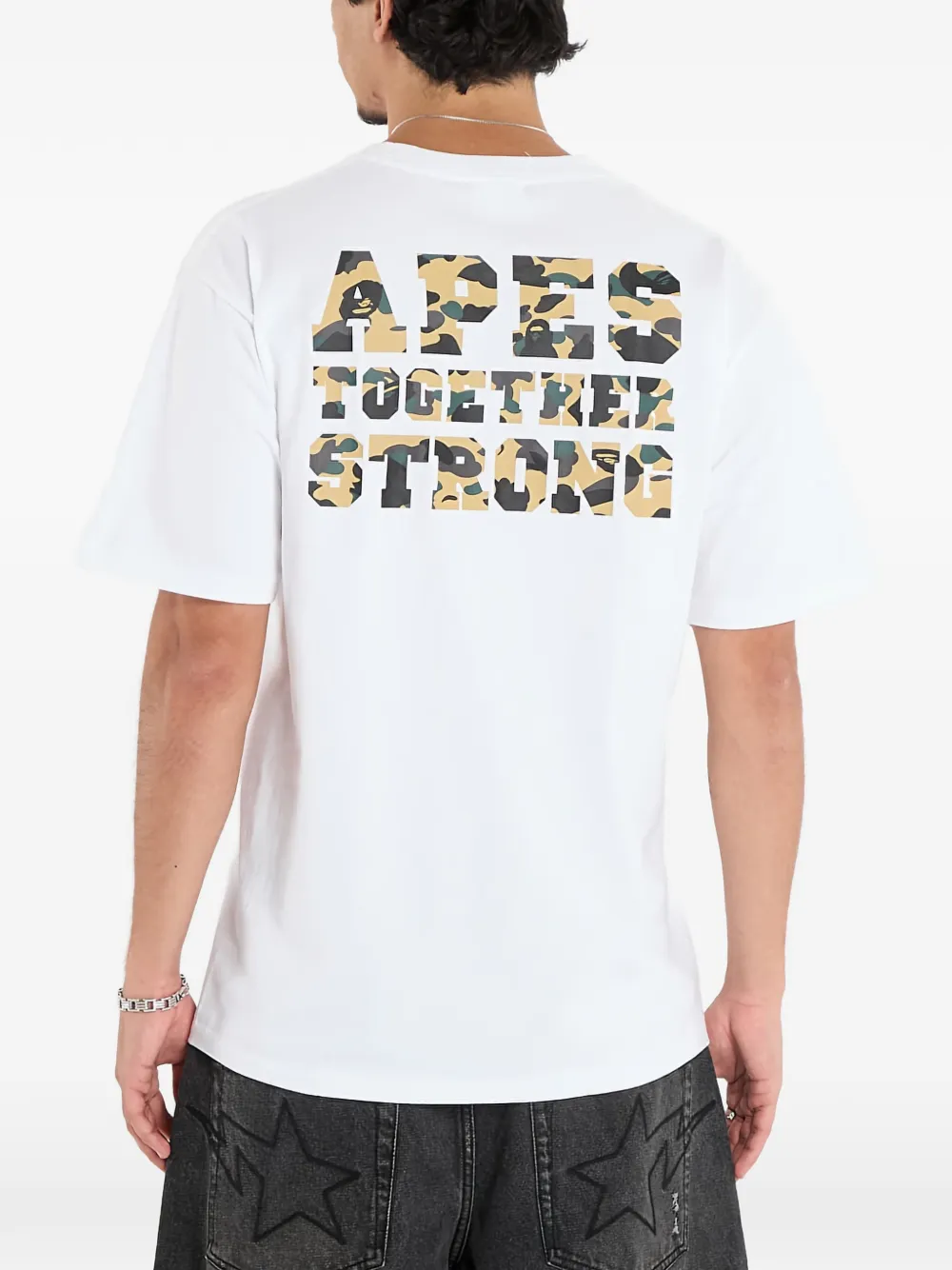  A Bathing Ape® Camo College T-shirt - White 