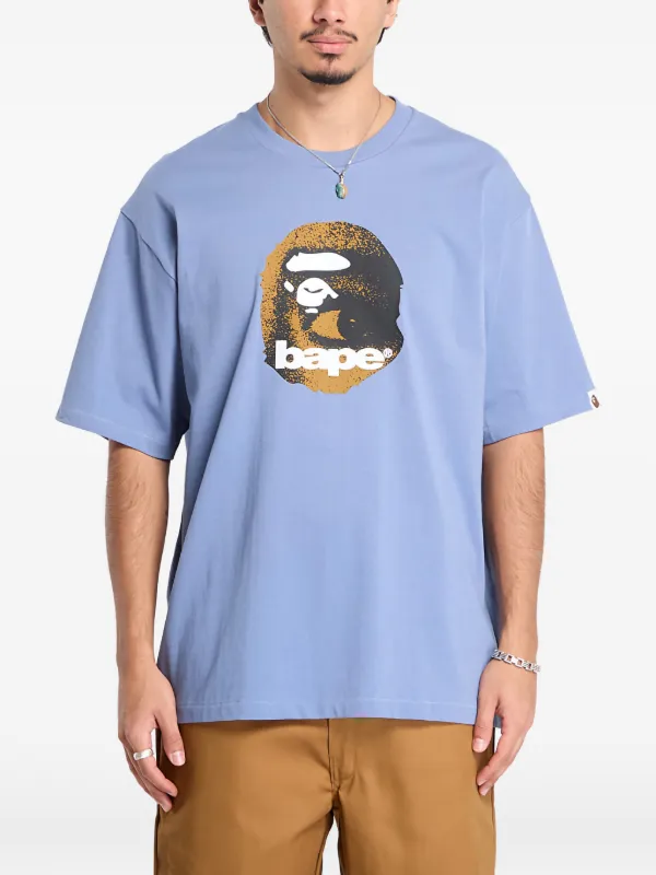 A BATHING APE® Ape Head Tシャツ | ブルー | FARFETCH JP