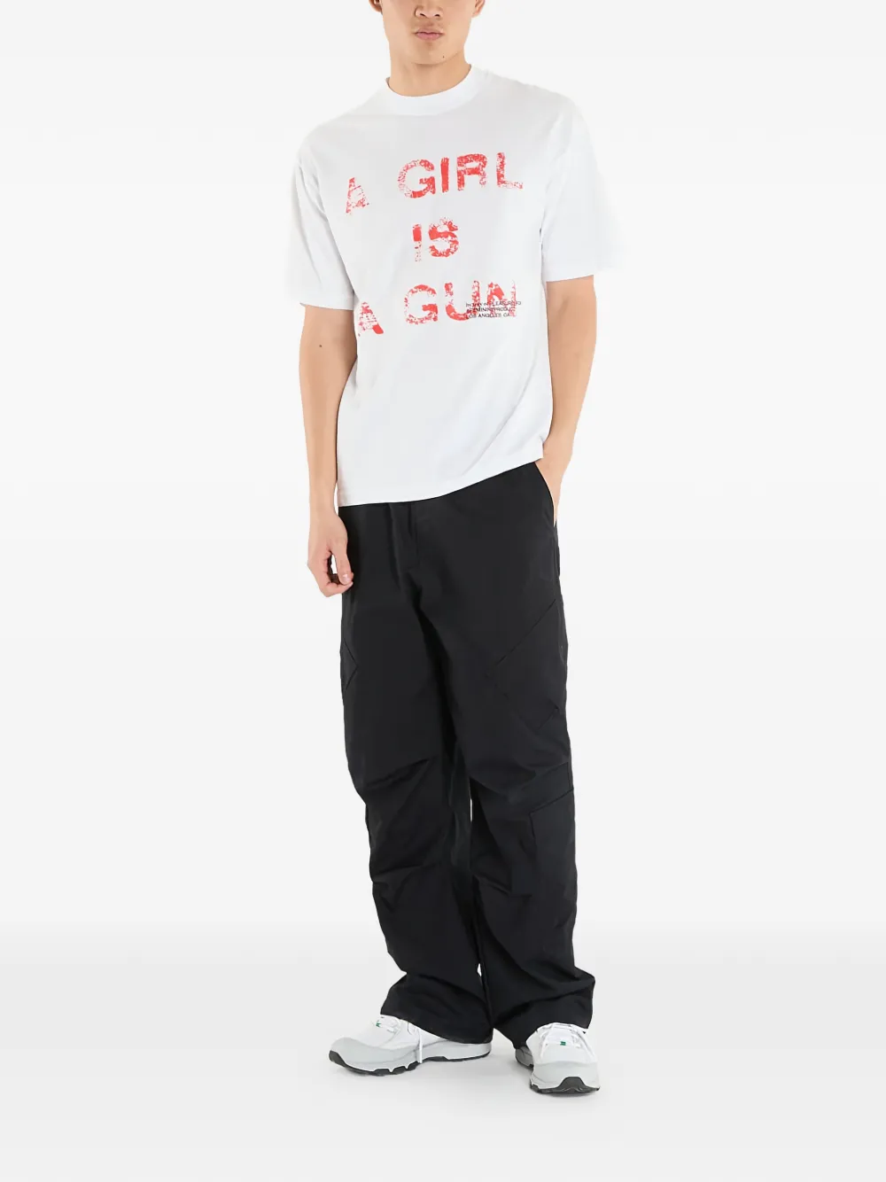 Pleasures X Footshop Exclusive A Girl Is A Gun T-shirt In White