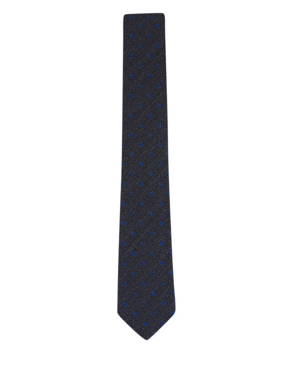 Ferragamo herringbone pattern tie - Grigio