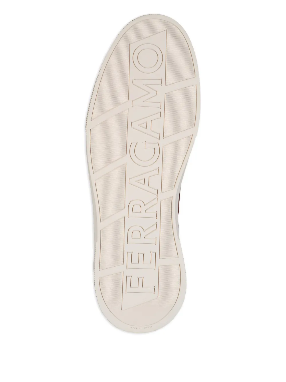 Ferragamo Clayton sneakers met suède vlakken Bruin