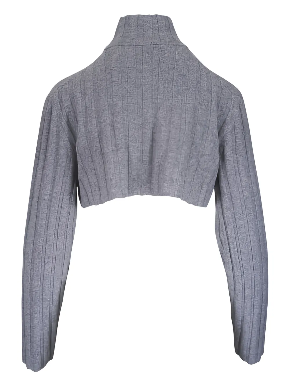 Miu Geribbeld vest met rits Grijs