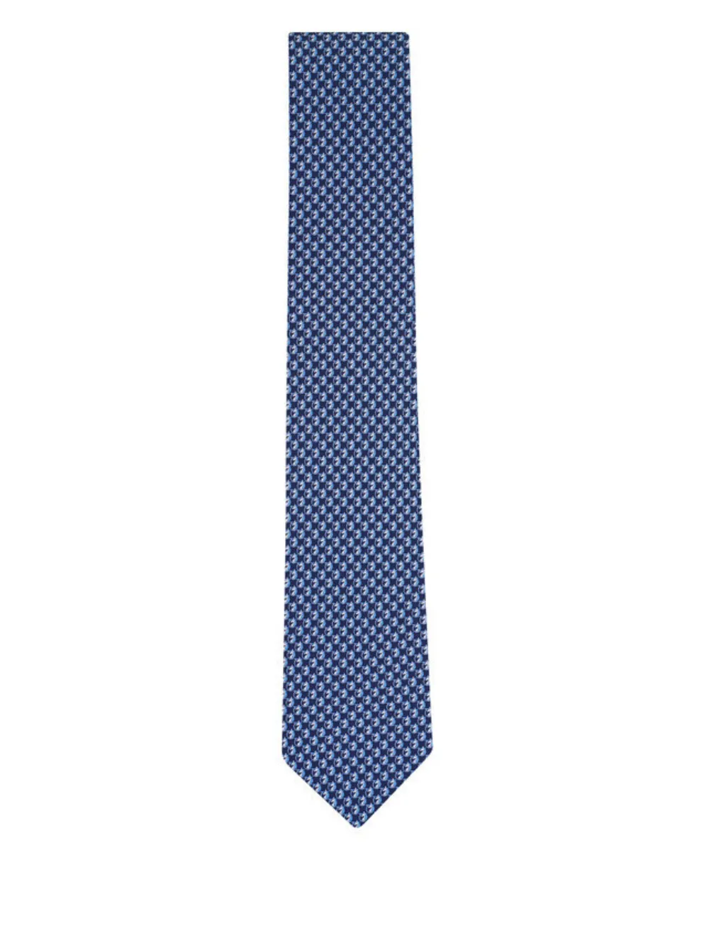 Ferragamo patterned tie - Blau