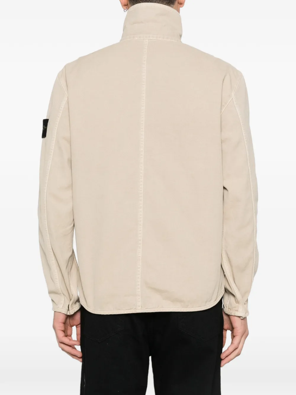 Stone Island Shirtjack met opgestikte zak Beige