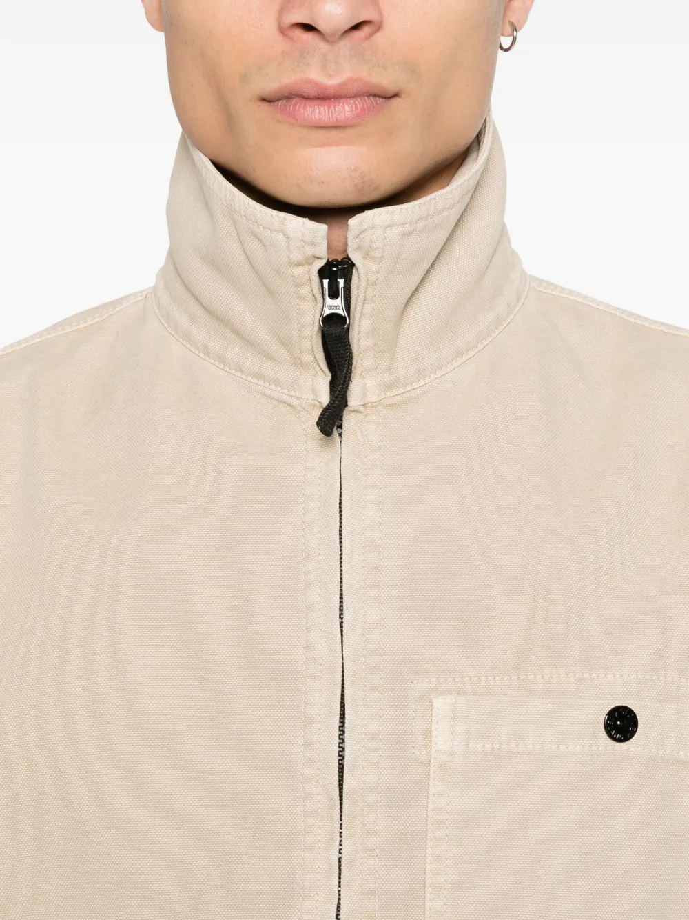 Stone Island Shirtjack met opgestikte zak Beige