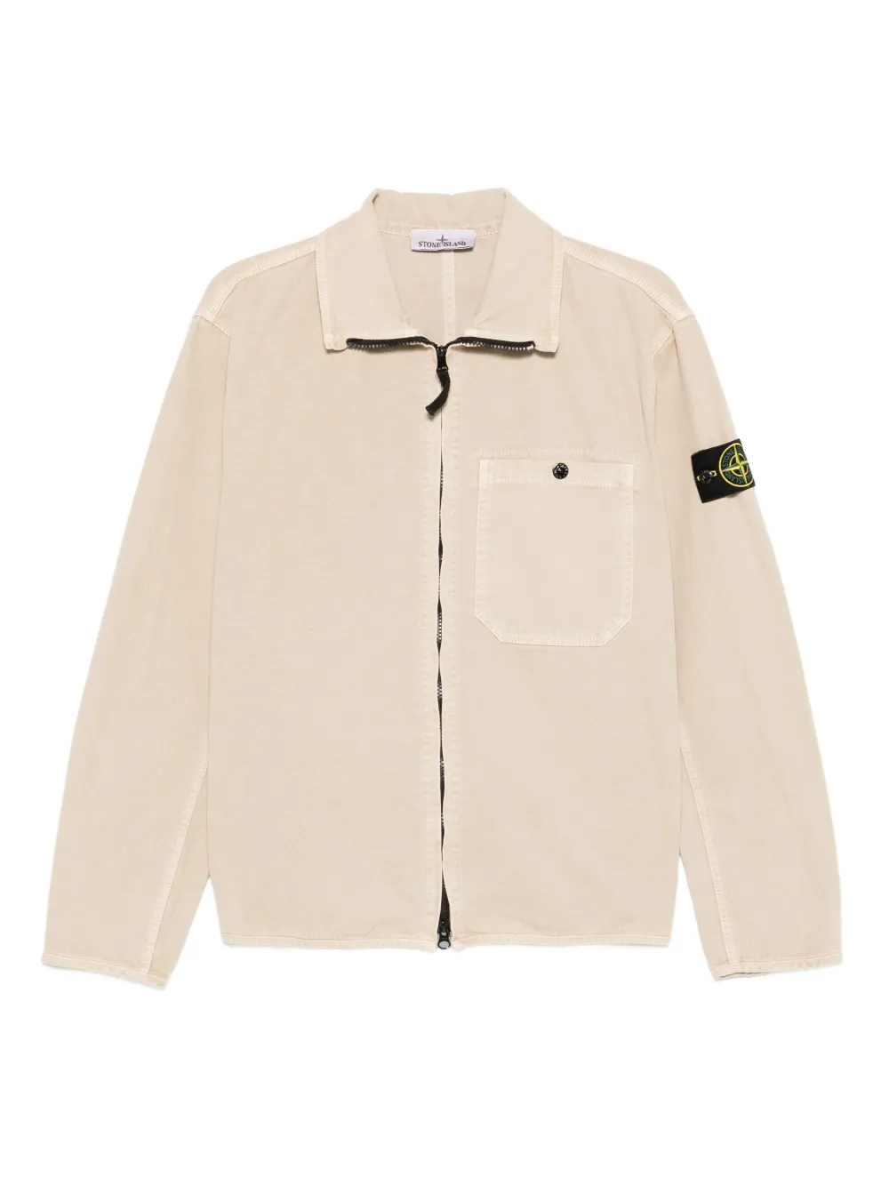 Stone Island patch-pocket zip overshirt - Toni neutri