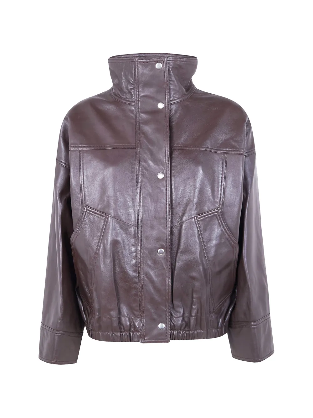 Róhe buttoned leather jacket - Marrone