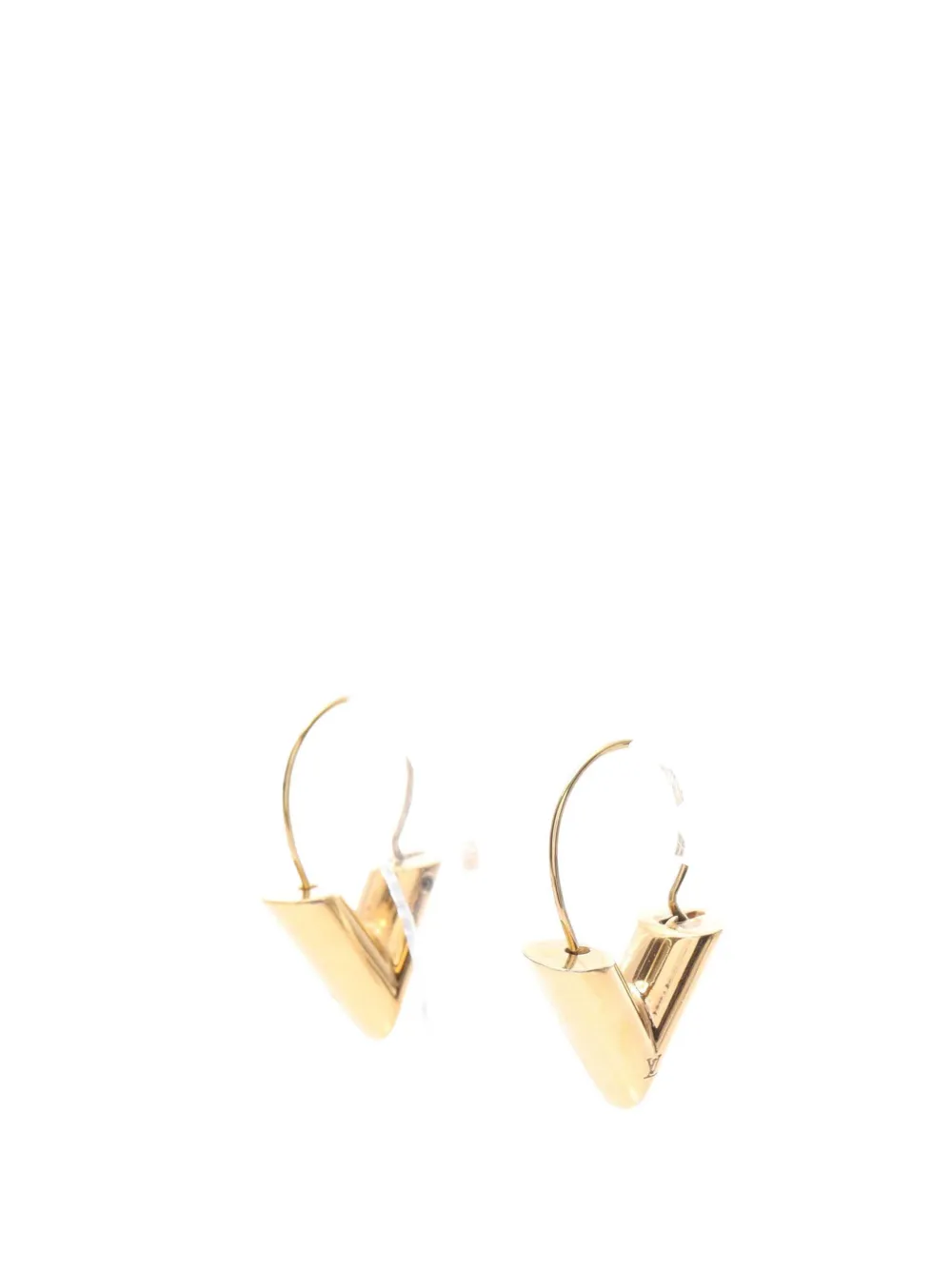 Louis Vuitton Pre-Owned 2021 Gold Plated Essential V Hoop Earrings costume earrings - Oro