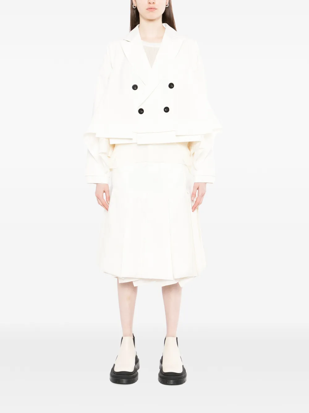  Sacai Blazer A Paneles - Blanco 