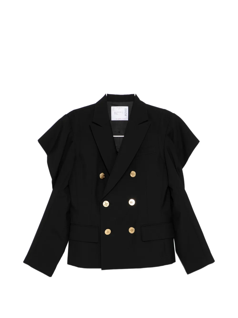 sacai double-breasted blazer - Nero