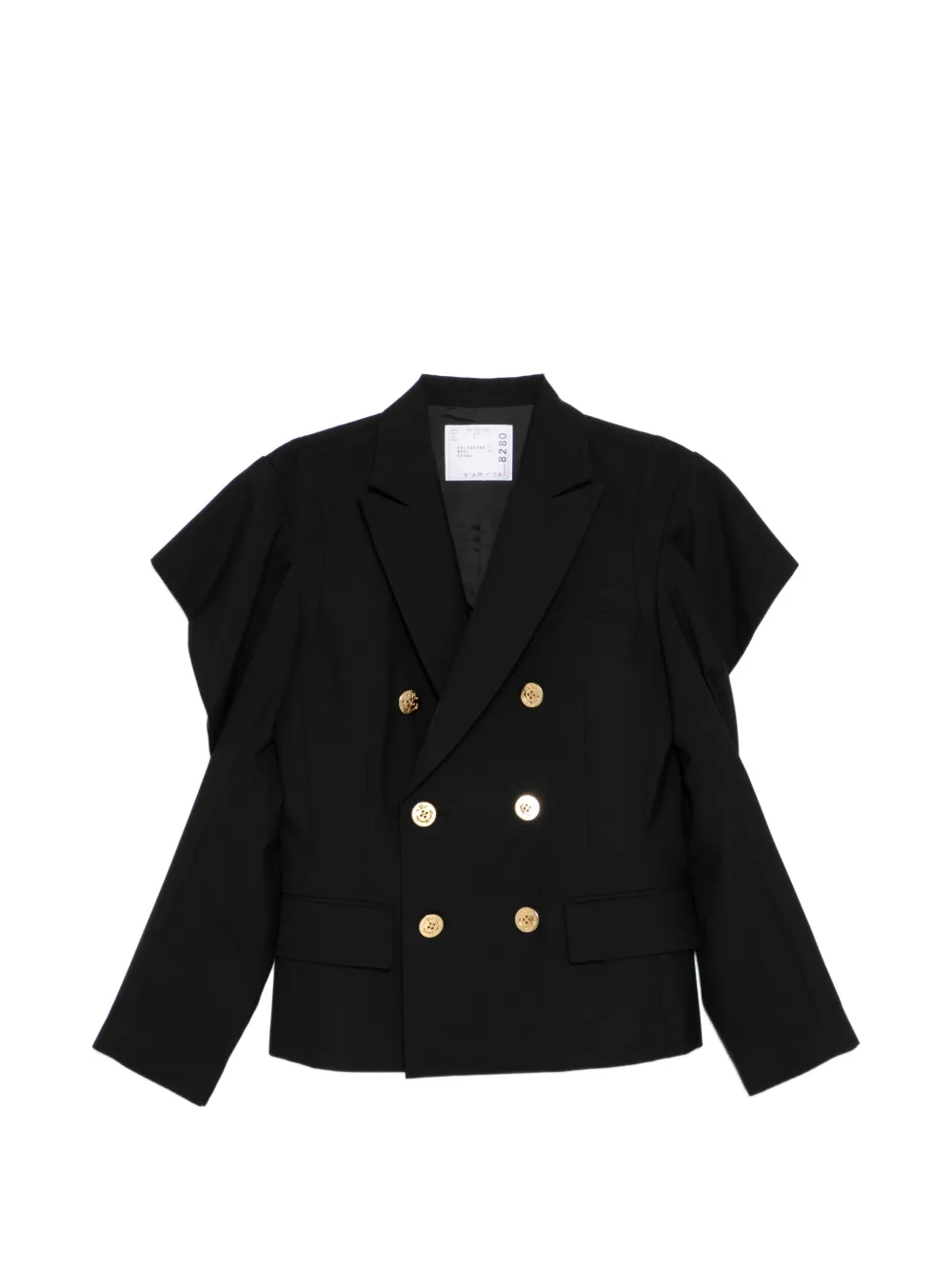 sacai double-breasted blazer - Black