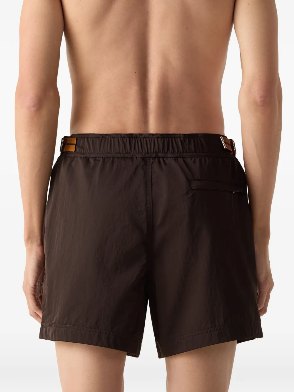 Zegna Road Brand Mark zwembroek Bruin
