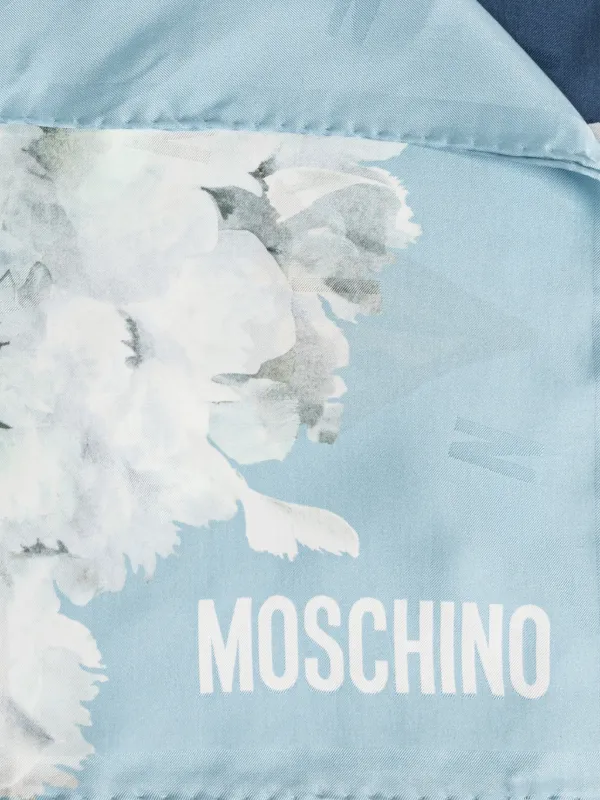Moschino Goose Silk Scarf | Blue | FARFETCH
