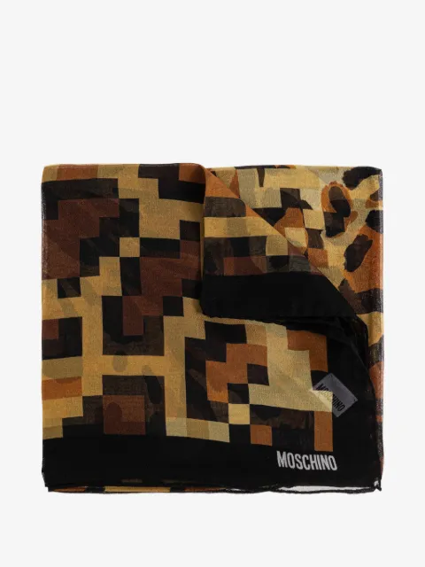 Moschino geometric-print scarf
