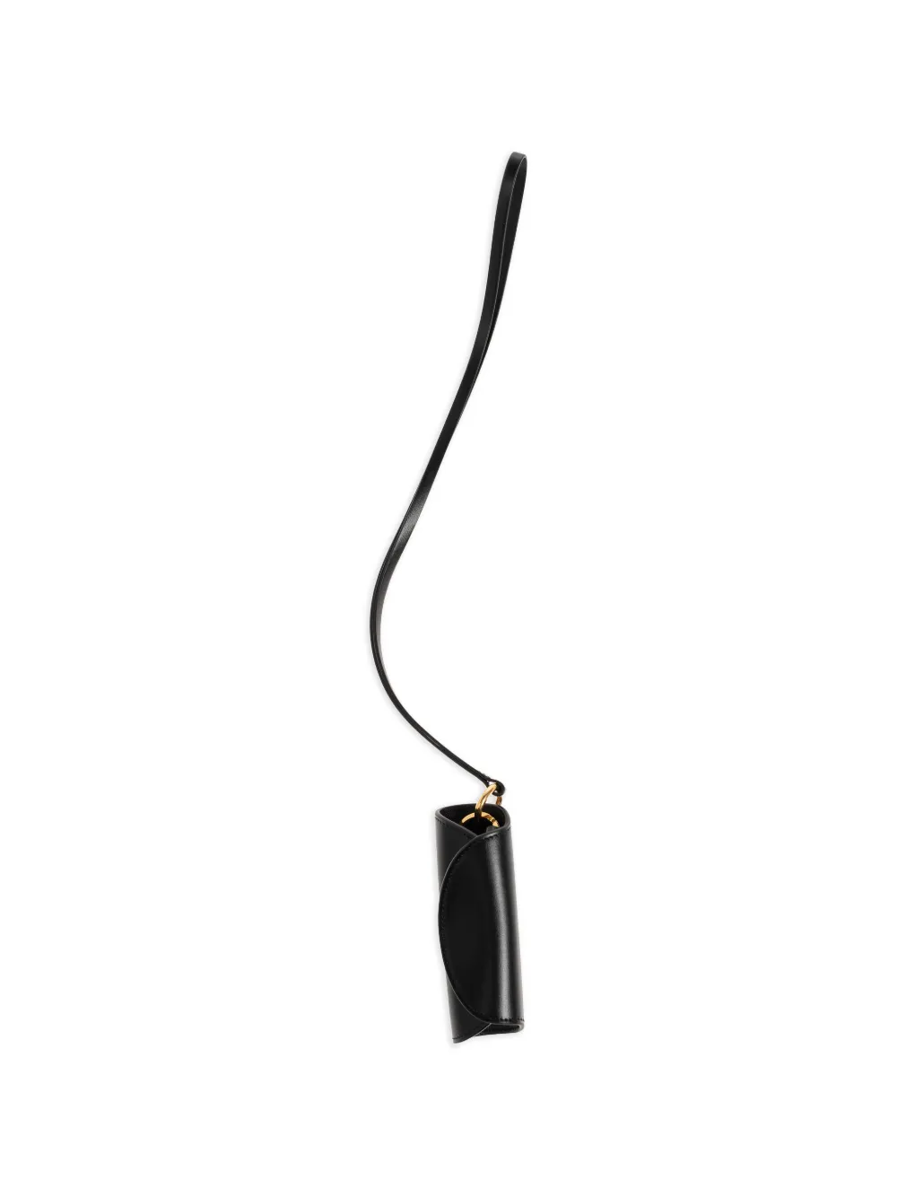  Jil Sander Leather Keyring - Black 