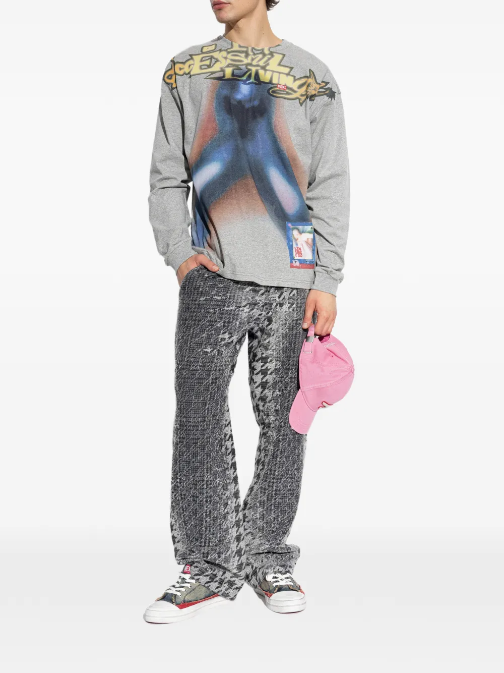 Diesel Sneakers met franje Blauw