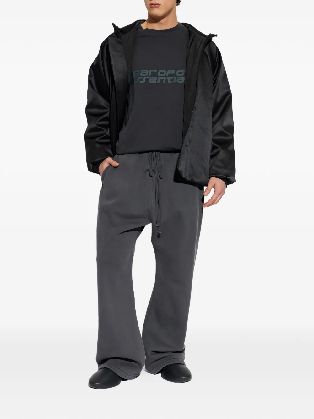  Fear Of God Essentials Hooded Zip Jacket - Black 