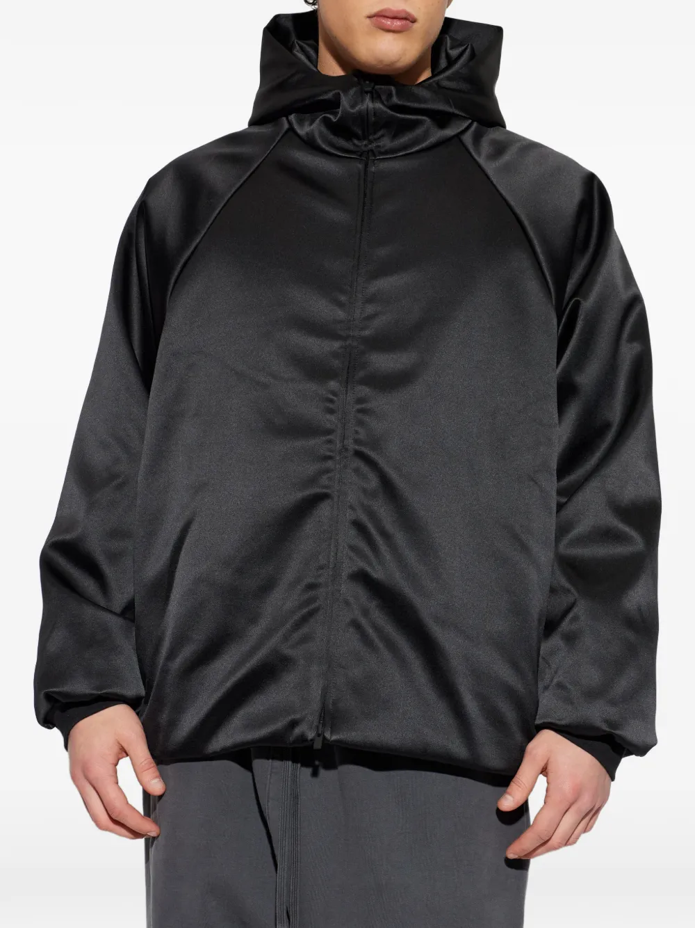  Fear Of God Essentials Hooded Zip Jacket - Black 