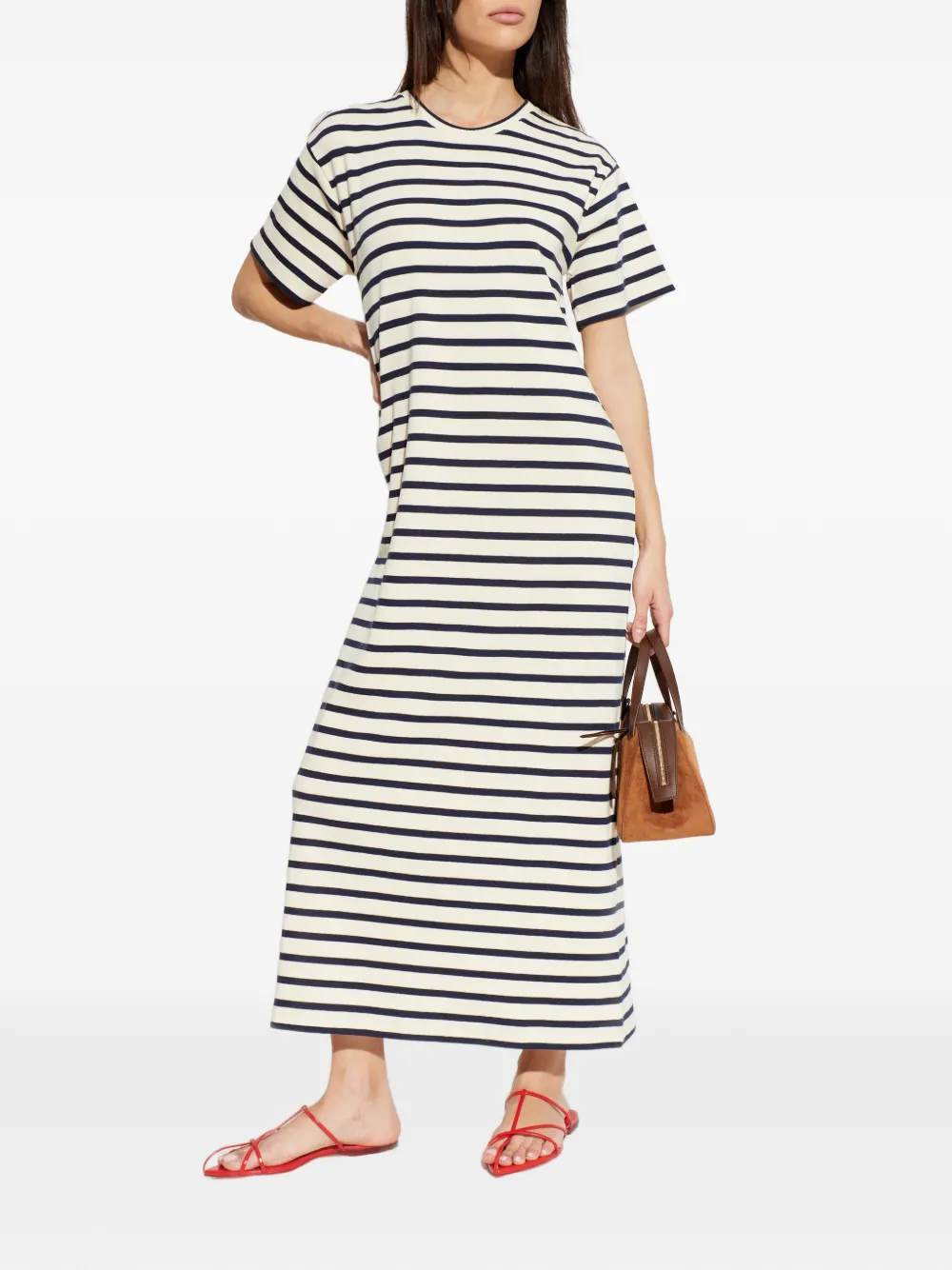 Jil Sander striped maxi dress - Beige
