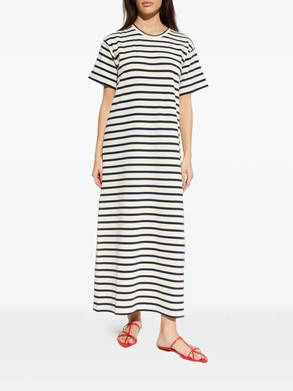  Jil Sander Striped Maxi Dress - Neutrals 