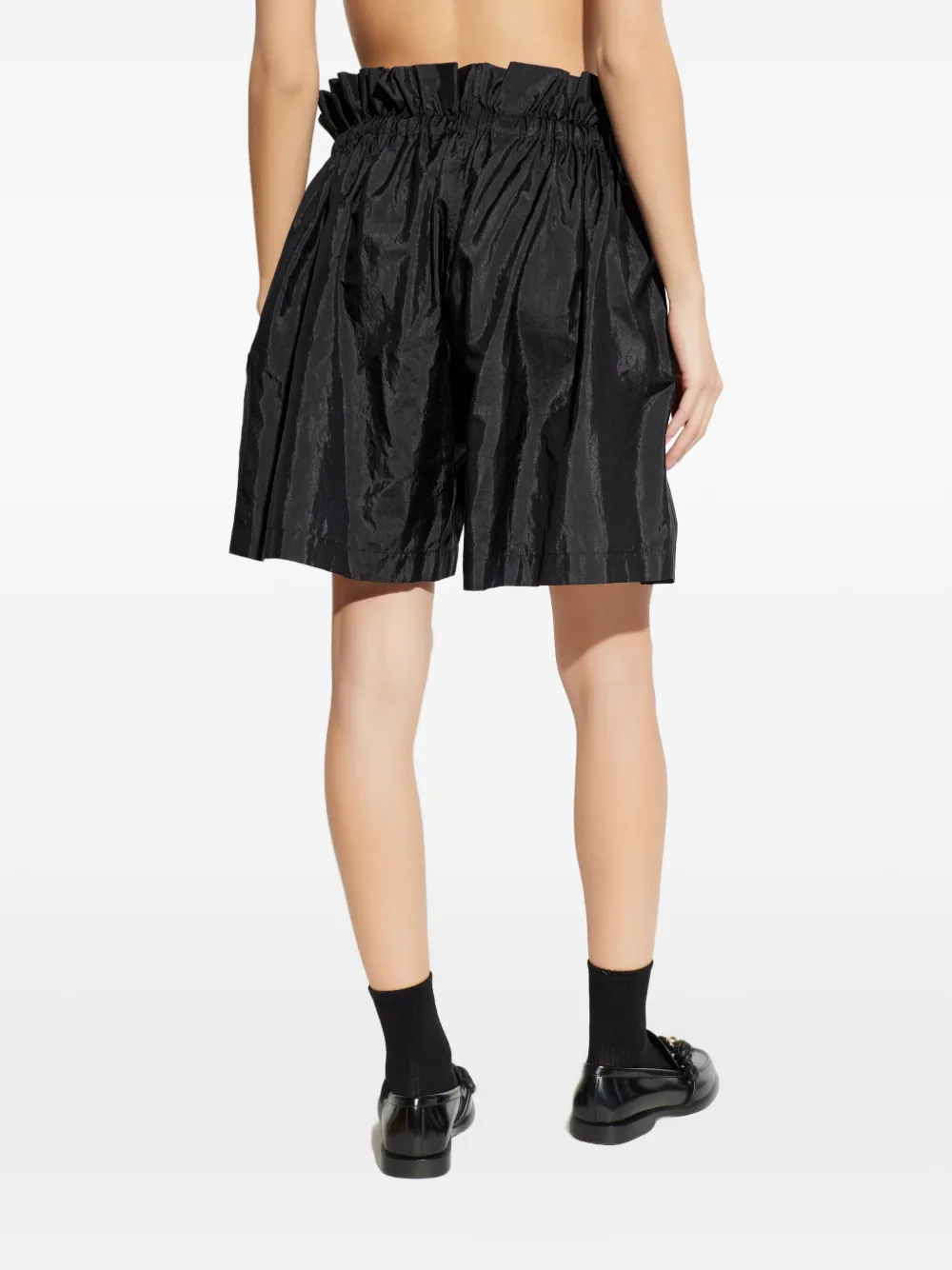Jil Sander Shorts met ruches Zwart