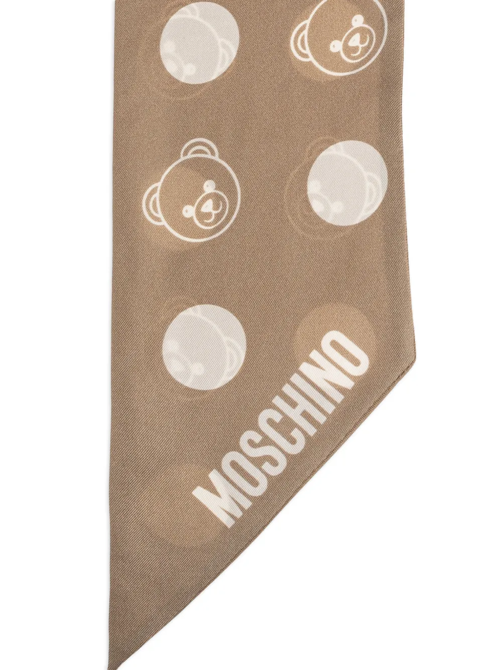  Moschino Teddy Bear Silk Scarf - Neutrals 