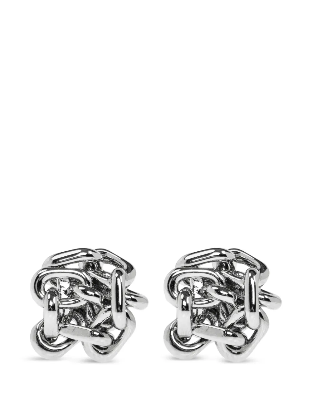 Jil Sander The coolest chain knot earrings - Argento