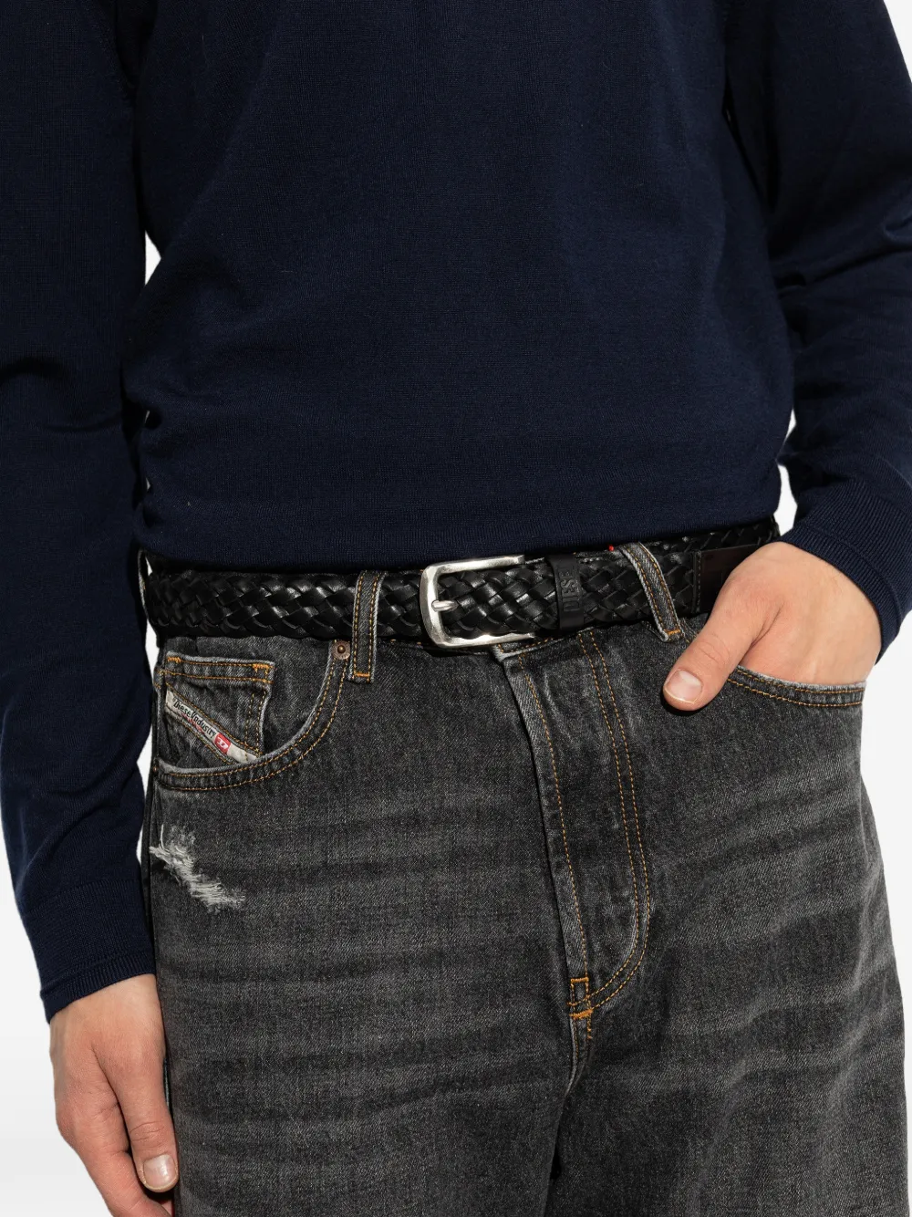 B-Flag braided belt