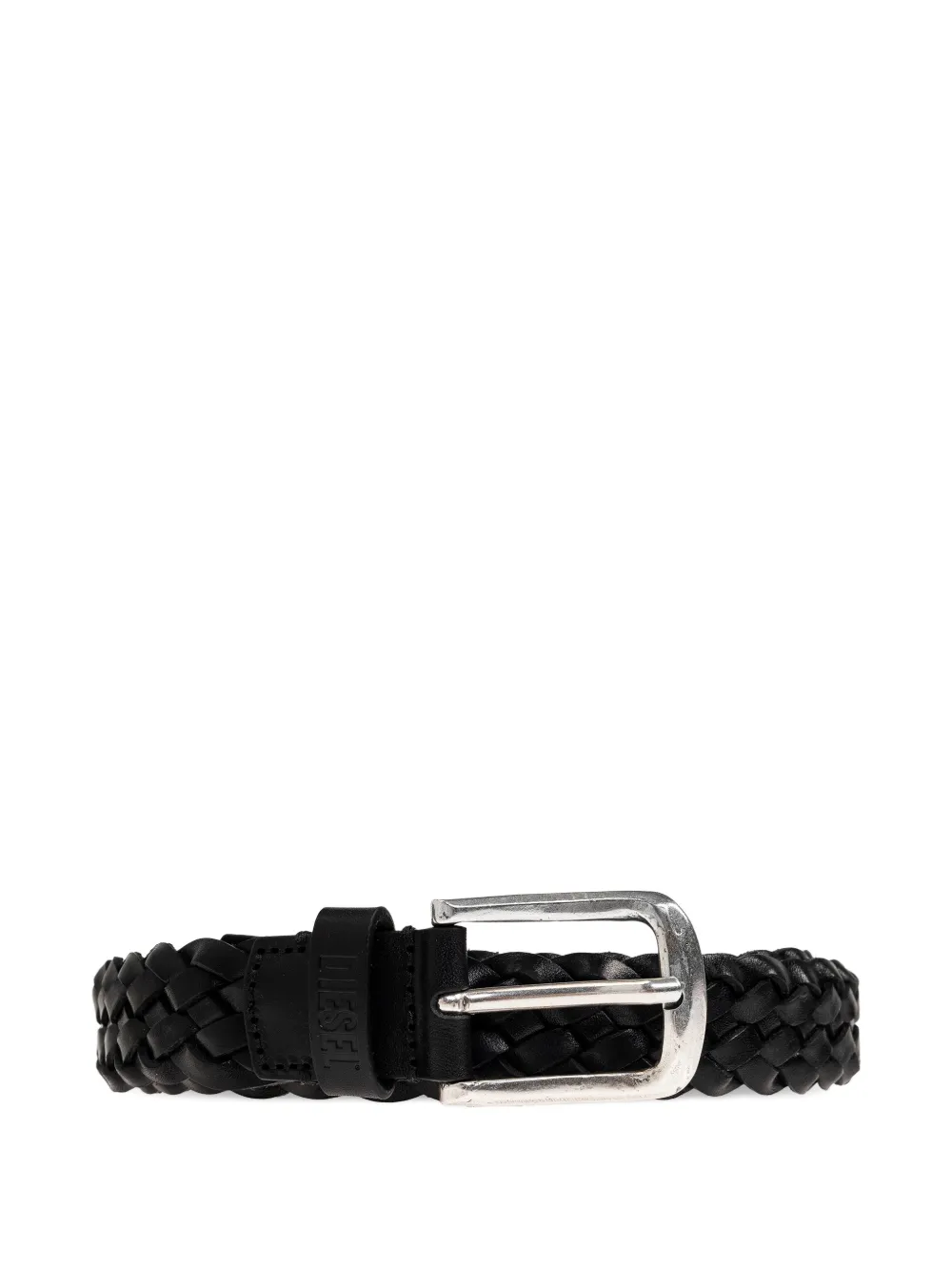 Diesel B-Flag braided belt - Nero