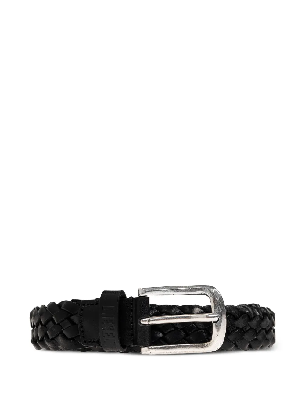 Diesel B-Flag braided belt - Nero
