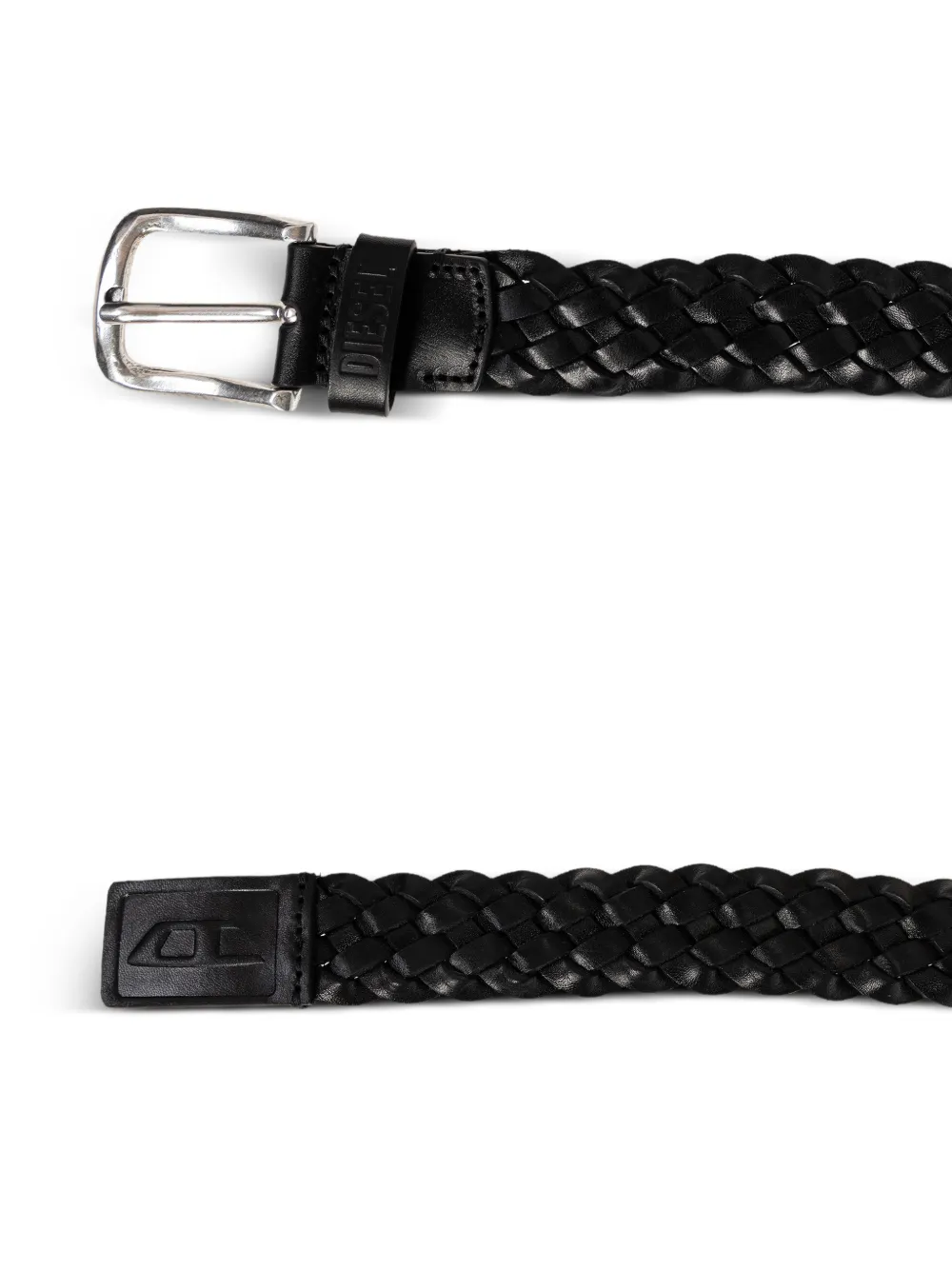  Diesel B-flag Braided Belt - Black 