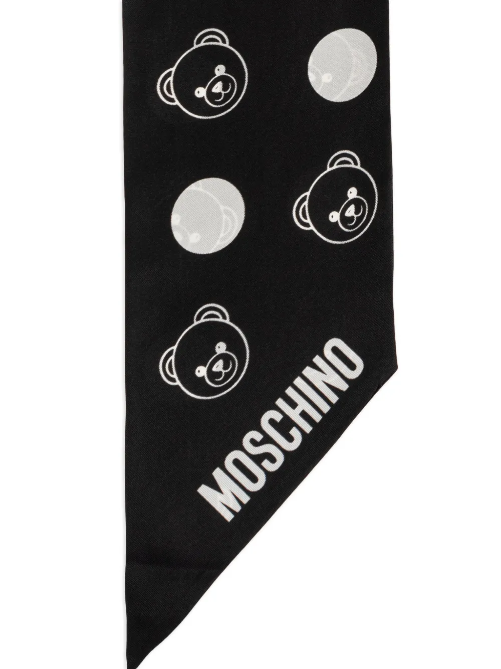 Moschino Teddy Bear sjaal met stippen-print Zwart
