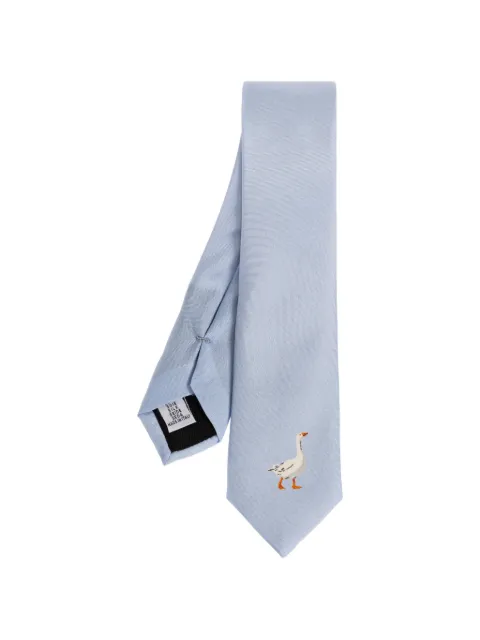Moschino goose silk tie