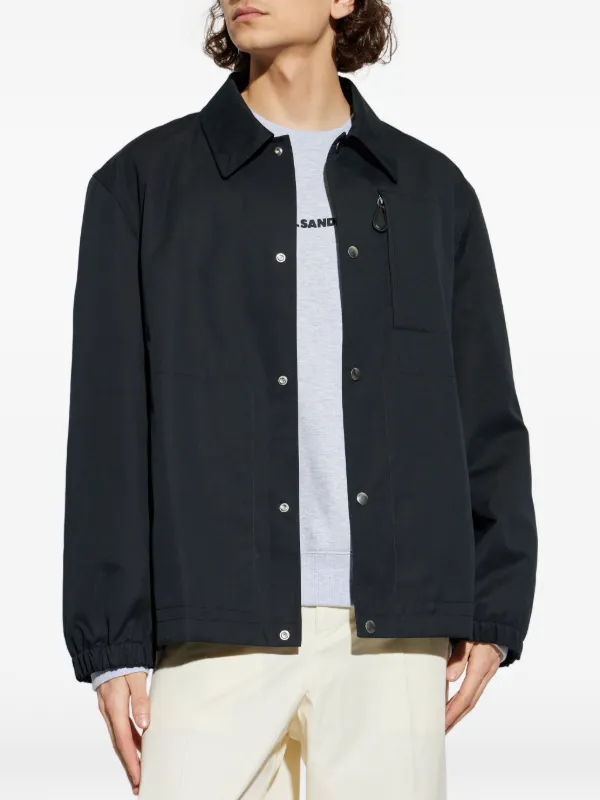 Jil Sander ジップポケット オーバーシャツ | ブラック | FARFETCH JP