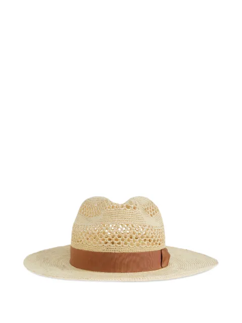 Giorgio Armani ribbon straw trilby