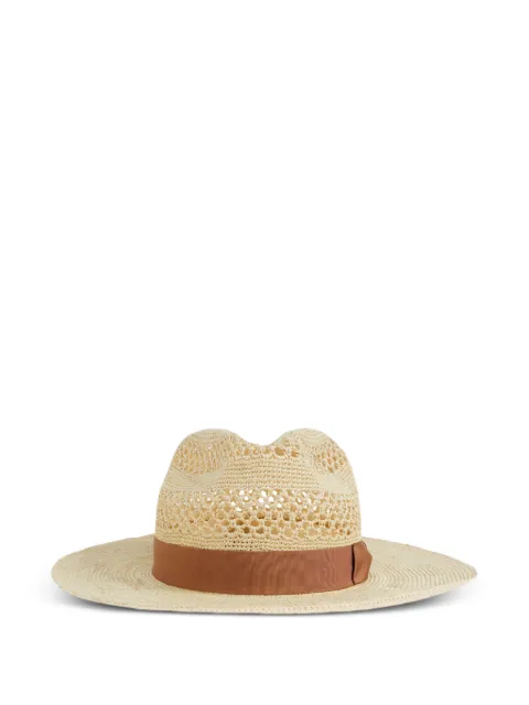 Giorgio Armani ribbon straw trilby