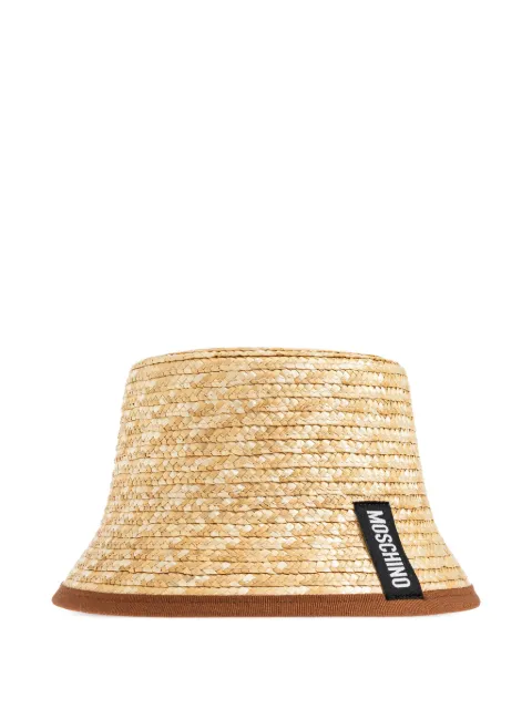 Moschino straw trim hat