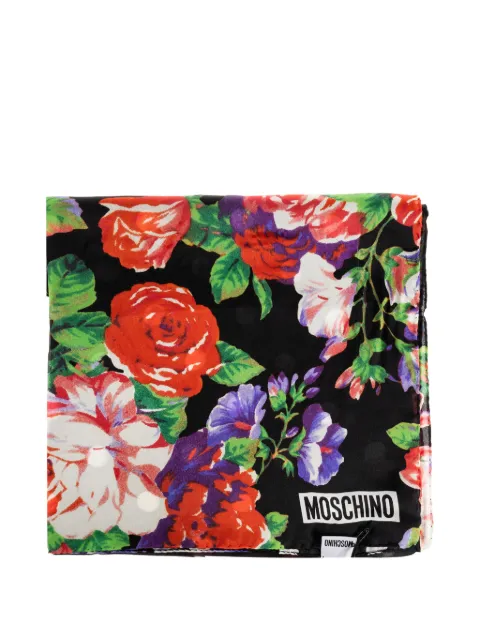 Moschino floral-print silk scarf